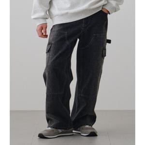 [벤셔먼]맨 사이드 포켓 와이드 워싱 카고 데님 팬츠 BPCDP399M