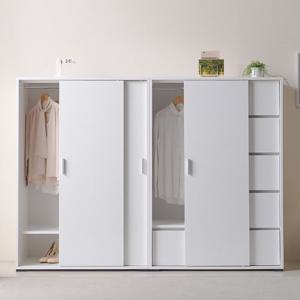 L3124 슬라이드 서랍 수납옷장 세트 1600 1color