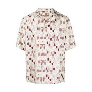 25 FW 꼬르넬리아니 기하학 패턴 실크 셔츠 91IH043111964 TP444548109