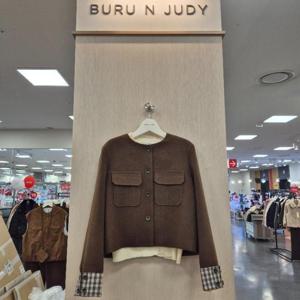 부루앤쥬디 HC42 체크배색노카라자켓 BBRLJK102