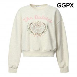 [GGPX] 큐티 플라워 기모 맨투맨 티셔츠 (GPBTS008B)