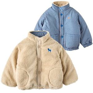 [블루독8-아동] BL)시그니처리버시블점퍼 양면 뽀글이 패딩파카 두돌선물 초등학생 25C2511301