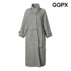[GGPX] 핸드메이드 하이 버트넥 모직 롱 코트 (GPBCT013B)