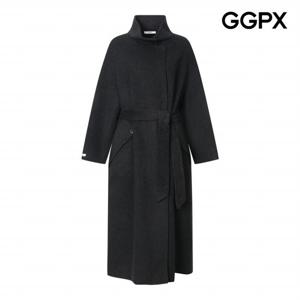 [GGPX] 스트랩 알파카 모직 롱 코트 (GPBCT012B)