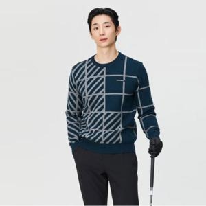 [와이드앵글]CO 뉴트로 체크패턴 캐주얼 풀오버 M(WMW24K73S2)