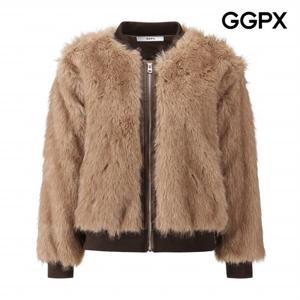 [GGPX] 페이크 퍼 레더 배색 봄버 점퍼 (GPBJP024F)