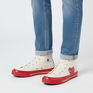 꼼데가르송 남녀공용 하이 플레이 스니커즈 (P1K124 WHITE)