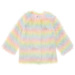 [프렌치캣(백)]무지개 퍼 코트(Q35DCC100)