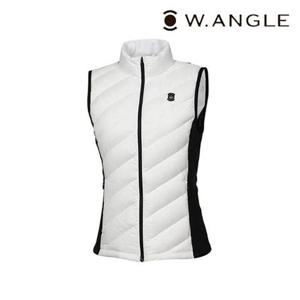 [와이드앵글] WWW22691W3 여성 VA 다이애그널 퀼팅 다운 베스트 (Off White)