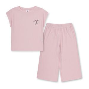 [탑텐키즈]여아) 코튼립 7부 팬츠 셋업 (MKF3IP2001)