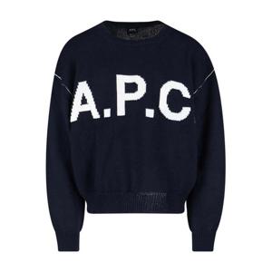 [APC] 라프리마 남성 크루 넥 로고 스웨터 WOASLM23009IAK Blue /8