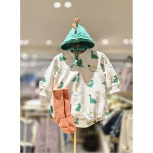 블루독베이비 10 26SS봄신상 (IV)드로잉 디노 SET 바디슈트 (4617067601)