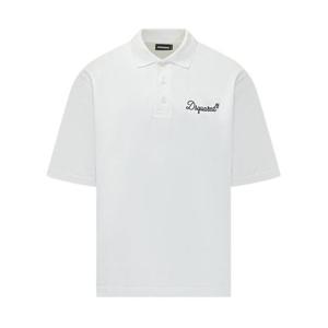 디스퀘어드2 폴로 티셔츠 S74GL0100D20106 100 WHITE