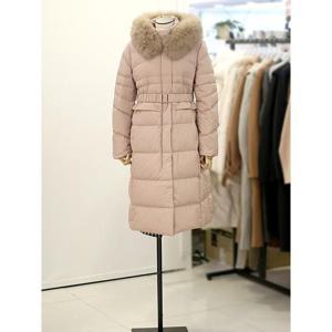 메종블랑쉬 세이브존03 폭스퍼 슬림 벨티드 덕 패딩 롱 점퍼 AY244NJDB52GA