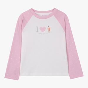 [로엠걸즈(아동)]도트 라글란 배색티셔츠 RGLA2614C