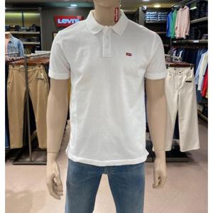 리바이스 베이직 반팔 카라 티셔츠 화이트 35883-03