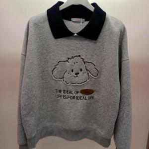 Latium HC06 이중컬러 퍼피  맨투맨 카라면티셔츠 T2613ts02DG