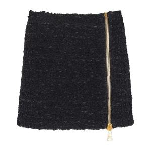 발망 사이드 지퍼 스트레이트 헴 미니 스커트 FF0LBB10 KJ160PA