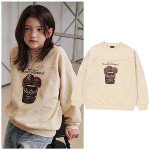 블루테일2 AAA2TS04BG 주니어 남아 여아 베이지 맨투맨 티셔츠 고학년 2026년 봄상품