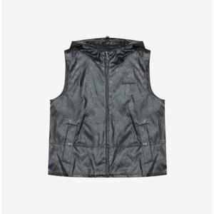 [씨]페이크레더 후드 베스트 SLVXX2712