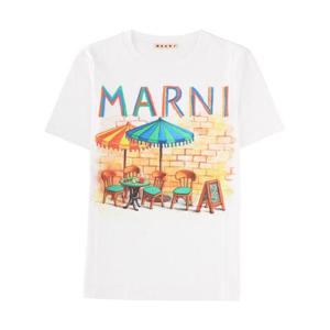 마르니 반팔 티셔츠 THJE0293PE USCZ01PRW01 WHITE