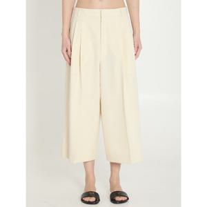 셀린느 몬토크 플리츠 와이드 울 팬츠 RP0FP092D 01AV