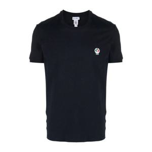 돌체앤가바나 로고 자수 슬림핏 크루넥 티셔츠 M8C03J/ONN94 B9