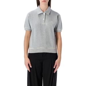 프라다 로고 프린트 코튼 플리스 폴로 티셔츠 135726173J F0684