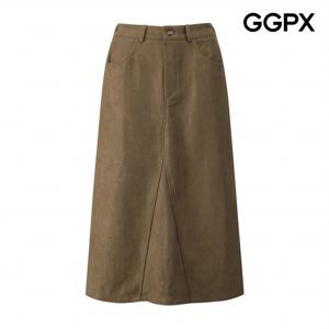 [GGPX] 스웨이드 A라인 기모 롱 스커트 (GQ1SK007F)