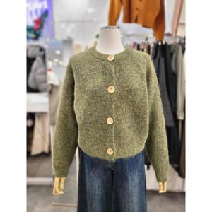 밸리걸 세이브존01 빅버튼 보카시 루즈핏 숏 니트 가디건 614460-1