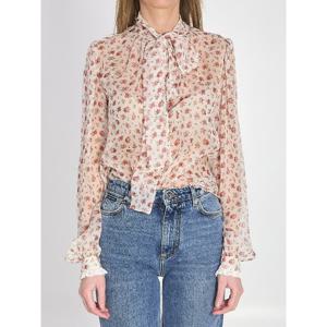 돌체앤가바나 플로럴 시어 쉬폰 탑 F7BK7T IS10I HA5XJ