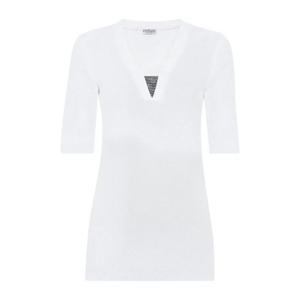 브루넬로쿠치넬리 브이넥 리브 스트레치 코튼 저지 탑 M0TC8EL6