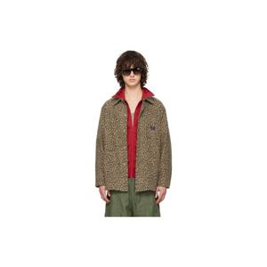 25 FW 니들스 남성 베이지 레오파드 커버올 재킷 252821M180011