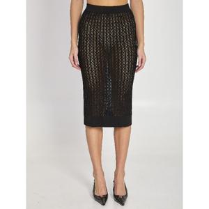 생로랑 포인텔 메쉬 하이웨이스트 스커트 806962 Y76VX 1000