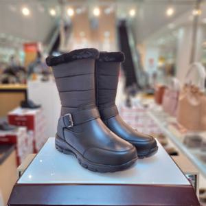 [허시파피]여성 여성 발 편한 4cm 경량 광폭 퍼 앵클부츠 3fr616