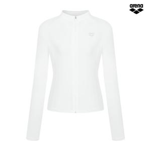 아레나 코어 여성 레귤러핏 집업 래쉬가드 A6BL1QR41 WHT