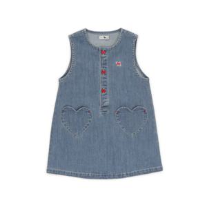 블루독베이비 10 26SS 신상(BL) 하트포켓 데님드레스 (46114401010)