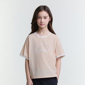 K252GTS010 여아 우븐 반팔티 LORANGE