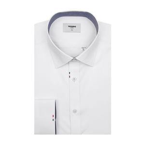 레노마셔츠 TC스판 트윌 솔리드 슬림핏 긴소매 (RQSSL0106WH)