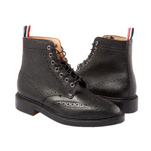 15주년 페블레더 윙팁 브로그 부츠 블랙 MFR016AP5210