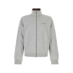 구찌 남성 그레이 Stretch 면 짚업 스웨트셔츠 828331XJHCX 1183