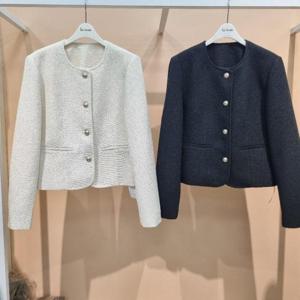 라티움 HC34 봄간절기 깔끔한무지노카라트위드자켓 T2613jk15