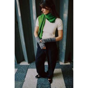 자라 ZARA 쇼트 슬리브 소프트 터치 니트 스웨터 - 크림 5755130712 324072