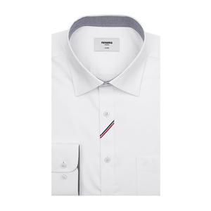 [레노마(셔츠)]TC스판 트윌솔리드 긴소매 일반핏셔츠 RQSSG0011WH