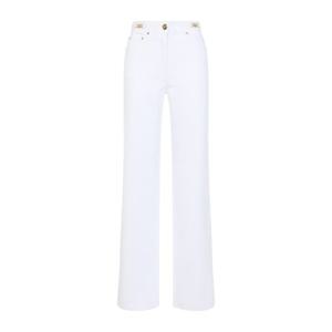 베르사체 하이웨이스트 버튼 플라이 스트레이트 진 10137451A08