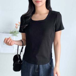 르와코 스퀘어넥 절개반팔티 SD-250422 여름