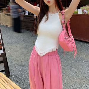 G126887_골지니트 수술 슬리브리스 튜브탑 나시티 나시티