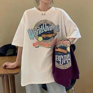 E 여성 프린팅 루즈핏 E-240416 W 반 반팔