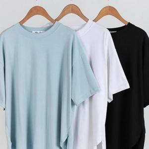 반팔티 라운딩 언발 빅사이즈 306E519S