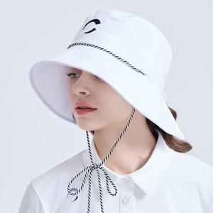 여성 스트랩 포인트 메쉬 버킷햇 화이트